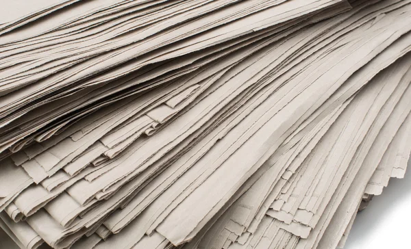 Stack of newspapers closeup — Stock Photo, Image
