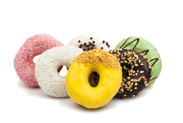 Donuts in color glaze isolated — Stock Photo, Image