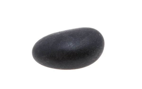 白色背景上孤立的黑色鹅卵石 — 图库照片