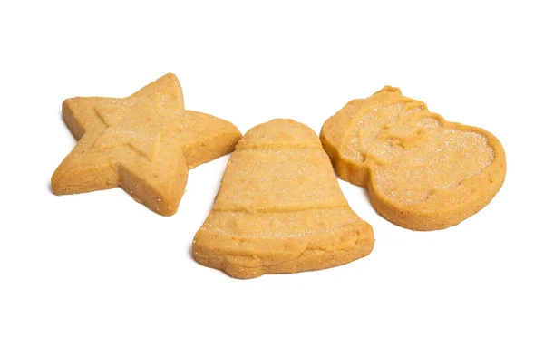 Jul Cookies Isolerad Vit Bakgrund — Stockfoto