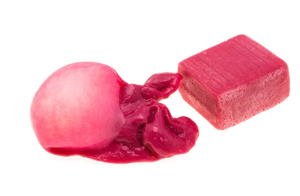 Strawberry Gum Isolated White Background — Stock Photo, Image