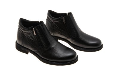 Deri ayakkabılar beyaz arkaplanda izole