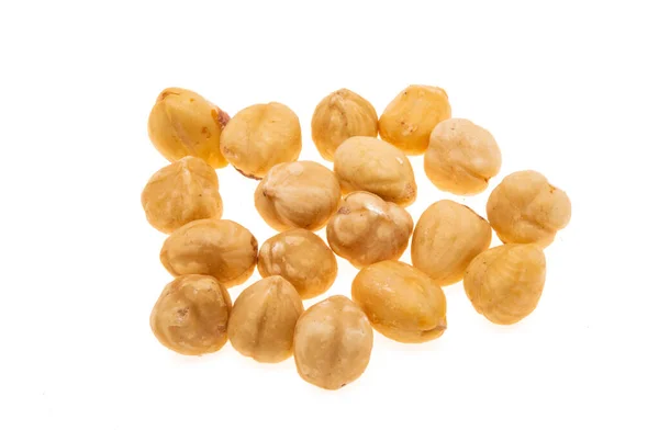 Roasted Hazelnuts Isolated White Background — Stock Photo, Image