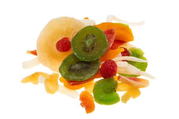 Mix Frutta Secca Isolato Sfondo Bianco — Foto Stock