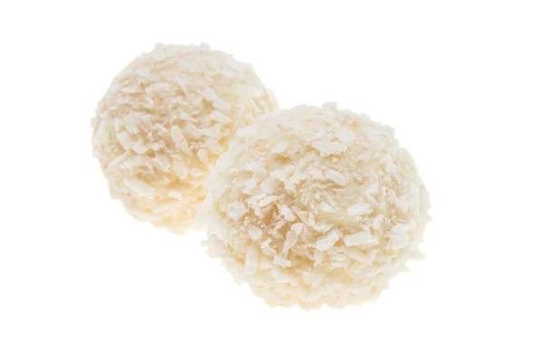Truffle Coconut Flakes Isolated White Background — Stock Photo, Image