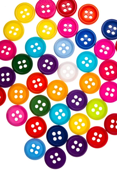 Цветные Кнопки Изолированы Белом Фоне — стоковое фото