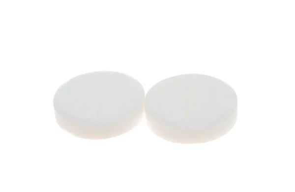 White Pill Isolated White Background — Stock Photo, Image