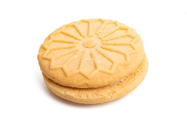 Beyaz arkaplanda izole edilmiş çerezler