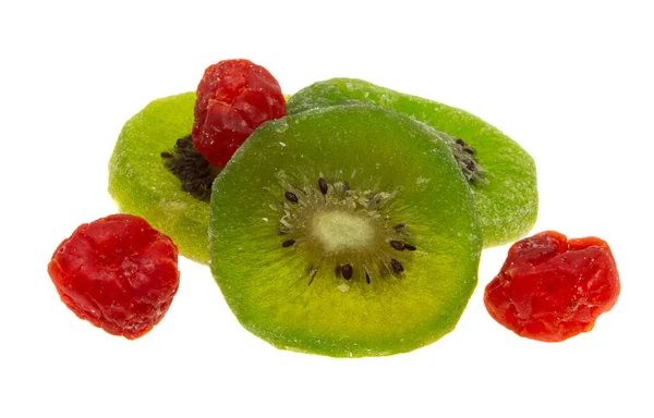 Suszone Owoce Kiwi Izolowane Białym Tle — Zdjęcie stockowe