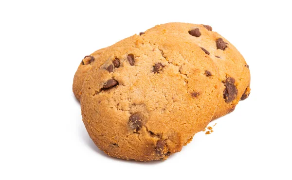 Cioccolato Chip Cookie Isolato Sfondo Bianco — Foto Stock