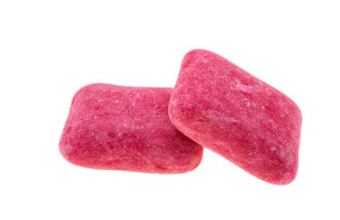 Beyaz arkaplanda izole edilmiş sakız çiğneme