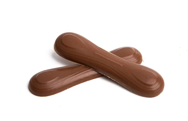 Snoep Chocolade Sticks Geïsoleerd Witte Achtergrond — Stockfoto