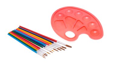 suluboya fırça beyaz arkaplanda izole