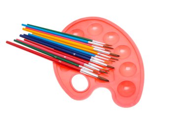 suluboya fırça beyaz arkaplanda izole