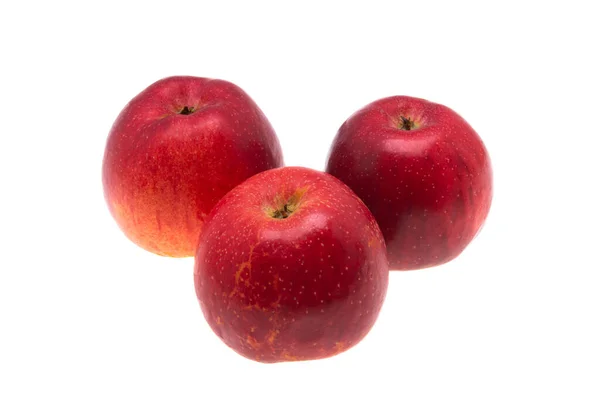 Czerwone Jabłko Izolowane Białym Tle — Zdjęcie stockowe