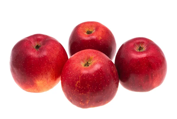 Roter Apfel Isoliert Auf Weißem Hintergrund — Stockfoto