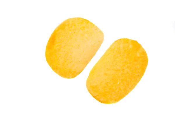 Chips Geïsoleerd Witte Achtergrond — Stockfoto
