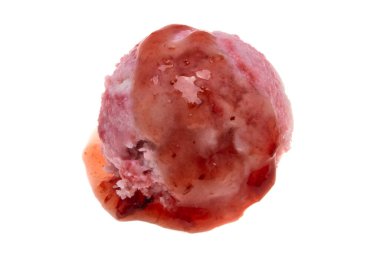 Dondurma topları beyaz arkaplanda izole