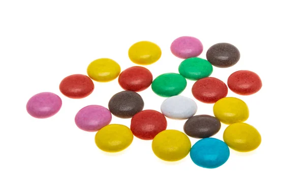 Dragee Color Chocolate Aislado Sobre Fondo Blanco — Foto de Stock