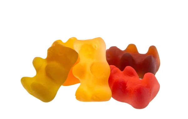 Gummy Bears Isolated White Background — Stock Photo, Image