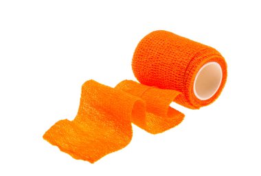 elastik bandaj beyaz arkaplanda izole edildi