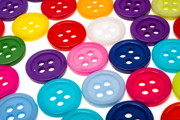 Цветные Кнопки Изолированы Белом Фоне — стоковое фото