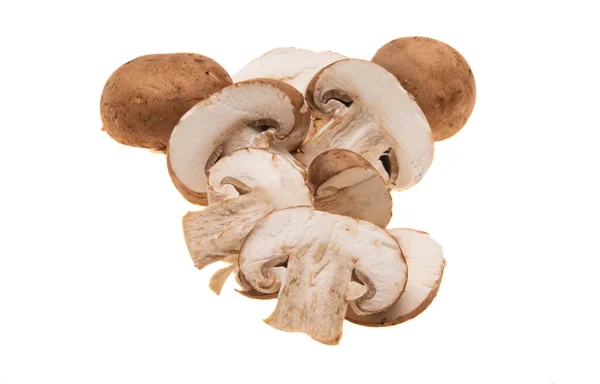 从白色背景分离出来的香菇 — 图库照片