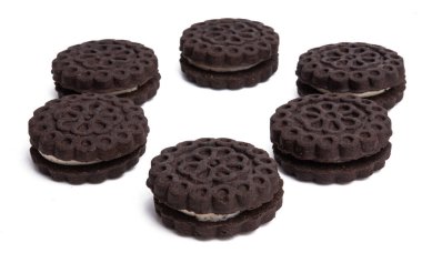 çift çerez beyaz arkaplanda izole