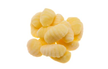 gnocchi beyaz arkaplanda izole edildi