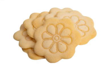 beyaz arkaplanda izole edilmiş çerez