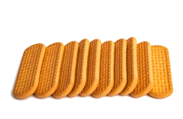 Biscuits Isolés Sur Fond Blanc — Photo