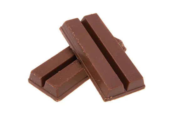 Caramelos Chocolate Con Gofres Crujientes Aislados Sobre Fondo Blanco —  Fotos de Stock