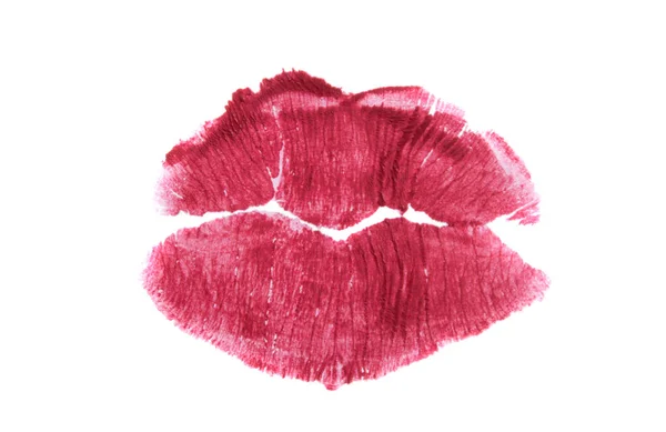 Lipstick Imprint Isolated White Background — Stock Photo, Image