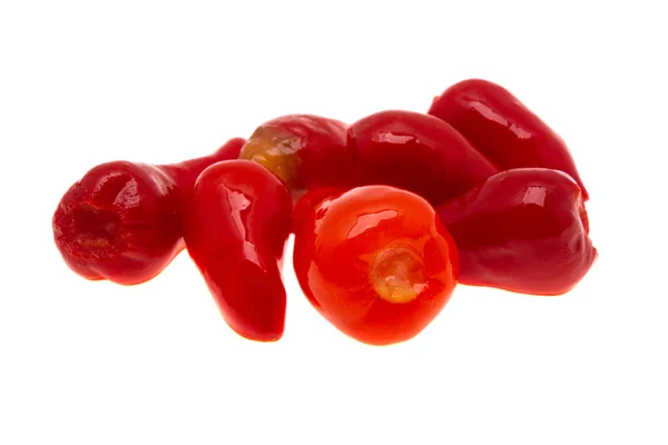在白色背景下分离的红辣椒 — 图库照片