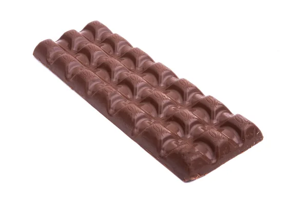 Barra Chocolate Isolado Fundo Branco — Fotografia de Stock