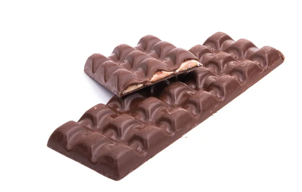 Cioccolato Isolato Sfondo Bianco — Foto Stock