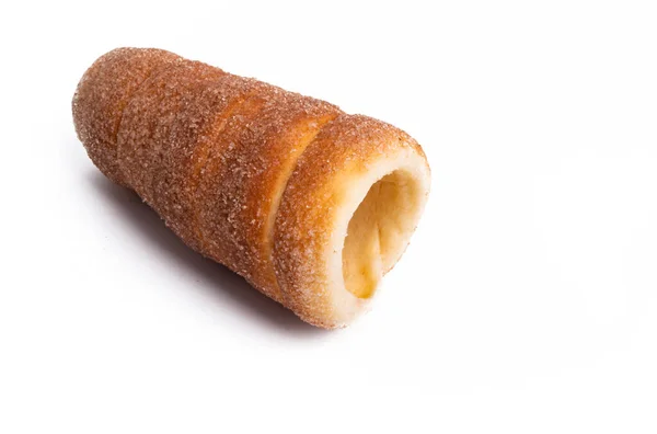 Trdelnik Pão Checo Isolado Fundo Branco — Fotografia de Stock