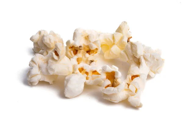 Popcorn Izolované Bílém Pozadí — Stock fotografie