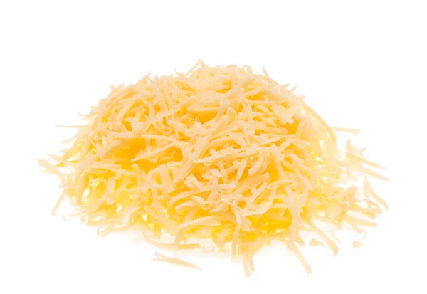 Grated Cheese Isolated White Background — Stock Photo, Image