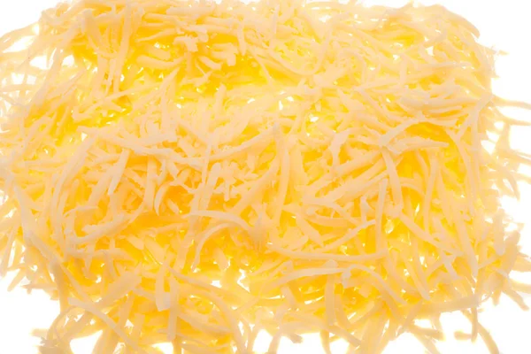 Grated Cheese Isolated White Background — Stock Photo, Image