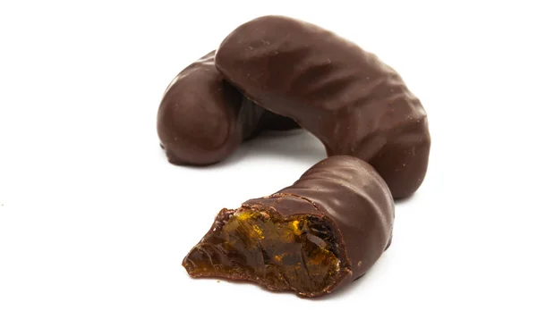 Gummy Candy Chocolate Isolated White Background — Stock Photo, Image