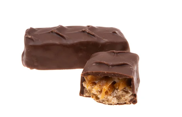 Sjokoladeplate Med Nøtter Isolert Hvit Bakgrunn – stockfoto