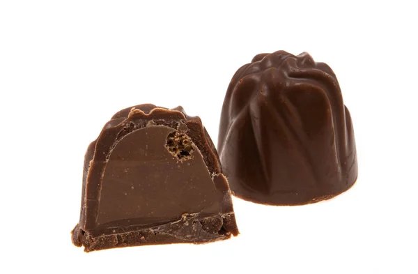 Cioccolato Caramelle Isolato Sfondo Bianco — Foto Stock