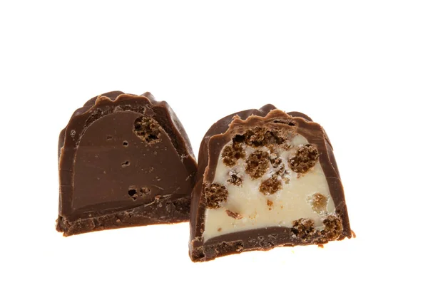 Choklad Godis Isolerad Vit Bakgrund — Stockfoto