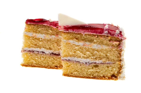 Sponge Cake Isolated White Background — Stock Photo, Image