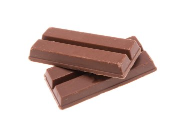 Beyaz arka planda izole edilmiş çikolatalı waffle 