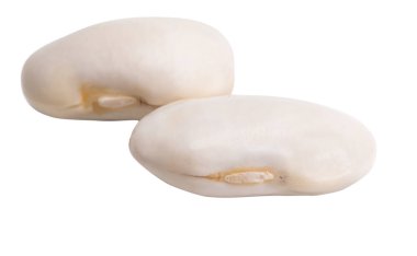Beyaz arkaplanda izole edilmiş fasulye 