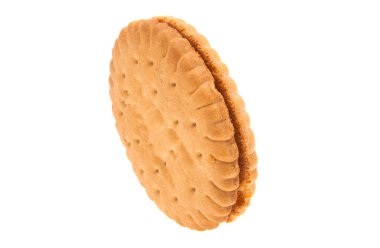 çift bisküvi beyaz arkaplanda izole 