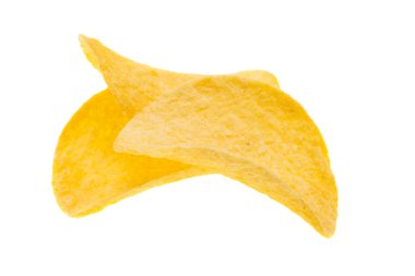 Patates cipsi beyaz arkaplanda izole 