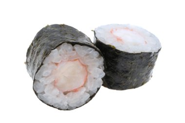 Suşi beyaz arkaplanda izole edildi 